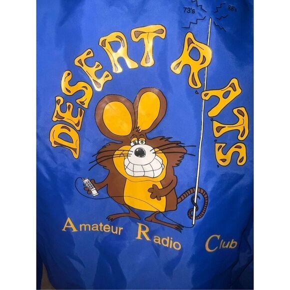 Vtg 80s 90s Cardinal Desert RATS Radio Amateur Transmitting Society Jacket Men L - Picture 7 of 7